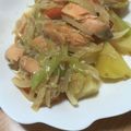 黄金の輝き亭's cooksnap of when they made フライパンで鮭のちゃんちゃん焼き☆★.