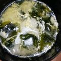 りんごのほっぺ♡'s cooksnap of when they made わかめと卵の中華スープ.