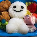どっど's cooksnap of when they made 簡単冬キャラ弁＊雪だるまのスノーギース.