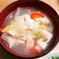 ♡海猿の嫁ちゃん♡'s cooksnap of when they made 白菜ささみ豆腐のしょうがスープ.