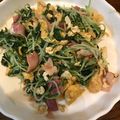 クックPB7HEF☆'s cooksnap of when they made 水菜とベーコンの炒め物.