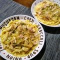 宝美空's cooksnap of when they made 簡単エリンギとベーコンのスープパスタ♪.