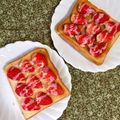 ふたごゆき's cooksnap of when they made 仕事初めや勝負の日に家族へ♥️苺トースト.