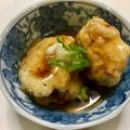 クック4P73QB☆'s cooksnap of when they made 味噌風味がうまい里芋のてんぷらあんかけ.