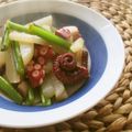Jaye's cooksnap of when they made 大根と蛸の大蒜醤油炒め.