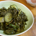 低カロ探検隊's cooksnap of when they made 【農家のレシピ】きゅうりと高菜の炒め物.