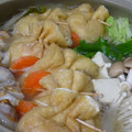 さか子's cooksnap of when they made ほうれん草とお楽しみ巾着のお鍋.