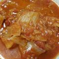 Arinka's cooksnap of when they made 節約ズボラ！トマト缶とシーチキンと白菜煮.
