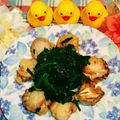 ももちゃんのれしぴ's cooksnap of when they made ホタテとほうれん草のバターソテー.