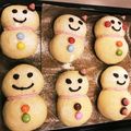 megu393's cooksnap of when they made 白パンで♡雪だるま.