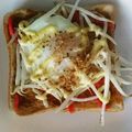 こうちえ's cooksnap of when they made シャキ旨！トロリ卵のお好み焼きトースト.