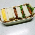 リラクマオ's cooksnap of when they made 裏技＊サンドウィッチを綺麗に切る方法.