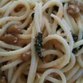 のりたぁーん's cooksnap of when they made 鍋を使わない！明太子納豆パスタ.