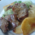 呑ん兵衛かあちゃん's cooksnap of when they made 牛肉とレタスと長芋のオイスターソース炒め.