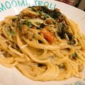 ゆるмαмα's cooksnap of when they made ねばねばおいしい☆明太納豆と水菜のパスタ.