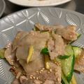 ririring's cooksnap of when they made ✜豚肉ときゅうりの中華炒め✜.