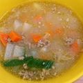 nyha26's cooksnap of when they made 挽肉入り大根と人参の味噌汁.