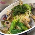 ゆみゆみかりん's cooksnap of when they made 旬のあさりと菜の花のボンゴレ☆春パスタ.