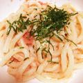 honamin☆98's cooksnap of when they made 洗い物が少なくて済む～明太バターうどん.