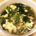 kazukichi☆'s cooksnap of when they made ワカメとかいわれ菜入りかき玉スープ.