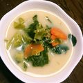 ecouteck's cooksnap of when they made 酒粕ほんのり味噌ミルクスープ.