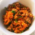 ayakaL7's cooksnap of when they made 人参長ネギ山盛り！栄養満点、炒め納豆.