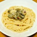max4995's cooksnap of when they made 牡蠣のオイル漬け使ってパスタ.