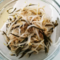 みきんこ✿'s cooksnap of when they made レンジで4分！簡単★もやしの塩昆布和え.
