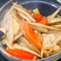 重次郎's cooksnap of when they made 蓮根と豚のきんぴらごぼう.