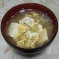 maki_08's cooksnap of when they made 春雨と豆腐のかきたまスープ.