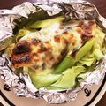 16cmBoy's cooksnap of when they made 鮭とキャベツのネギ味噌チーズ焼き.