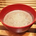 胃が宇宙's cooksnap of when they made 玉ねぎと納豆の黒胡麻豆乳スープ.