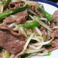きゃらめる号's cooksnap of when they made シャキシャキもやしと牛肉のガーリック醤油.