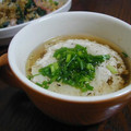 lunatomo's cooksnap of when they made しっとり鶏ひき肉のスープ蒸し.