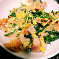 絵理子1128's cooksnap of when they made ほうれん草と卵とベーコンのコンソメ炒め.