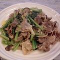 くろたか's cooksnap of when they made 小松菜と豚肉と筍のオイマヨ炒め.
