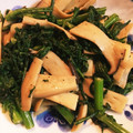 平成娘。's cooksnap of when they made 春菊と舞茸の☆オイスターバター炒め.