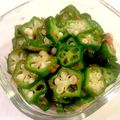 のんたんずキッチン♪'s cooksnap of when they made オクラの梅肉和え.