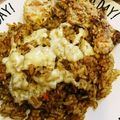 梨パフェ♪'s cooksnap of when they made リメイク♪炊飯器でカレーピラフ.