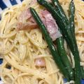 くらちー's cooksnap of when they made アスパラとベーコンのクリームパスタ.