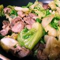 momocookin's cooksnap of when they made 我が家の大皿*砂肝とレタスの炒めもの.