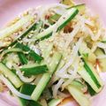 ellie21's cooksnap of when they made もやしとキュウリの甘酢味。.