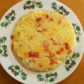 ayakaL7's cooksnap of when they made 簡単朝ごはん◆カルボナーラご飯お好み焼き.