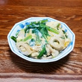 笑み基地産フラワー's cooksnap of when they made 小松菜と油揚げの卵とじ.