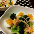 Akosua's cooksnap of when they made ブロッコリーとゆで卵とカニカマのサラダ.