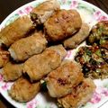 ちゅーる's cooksnap of when they made ビールのおつまみ♪　肉巻き餃子.