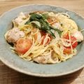 クックUVMHJ7☆'s cooksnap of when they made 結崎ネブカと大和肉鶏のアーリオ・オーリオ.