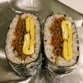 ぽんこ♡'s cooksnap of when they made 【おにぎらず】たまごと金平ごぼう.