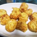 ゆで卵を茹でた孫's cooksnap of when they made 海老と三つ葉の豆腐揚げ.