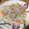幸之慎's cooksnap of when they made ポン酢でさっぱり☆ツナ玉ねぎのパスタ.